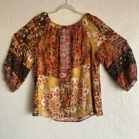 Cato Multicolor Bohemian Blouse - Picture 5 of 7